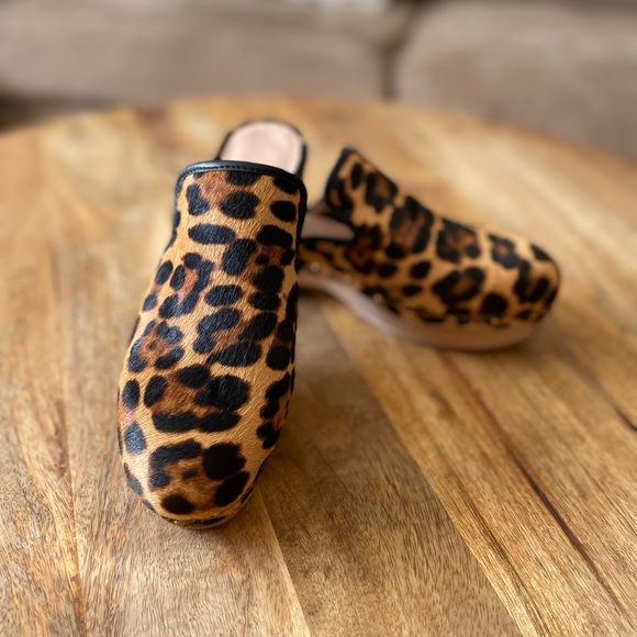 J. Crew Leopard Calf Hair Clog Size 5.5 New w/ out Box - Picture 2 of 11